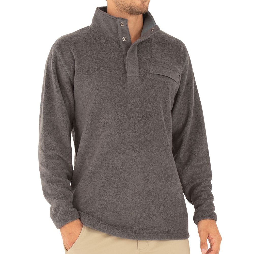 Free Fly Apparel Men's Gray Fleece Pullover